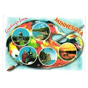 Minnesota Souvenir Vintage Postcard Capitol Split Rock Paul Bunyan Babe Lake